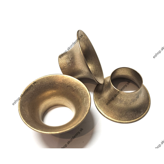 Ozvučník kovový, farba mosadz, 33/17 x 16 mm